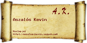 Aszalós Kevin névjegykártya